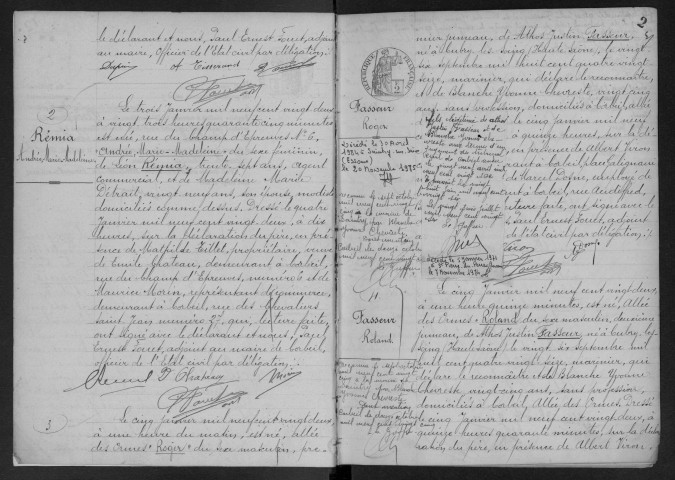 CORBEIL.- Naissances : registre d'état civil. 