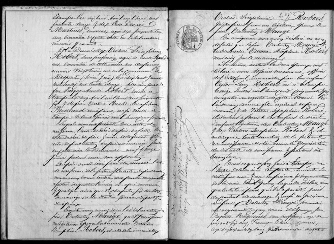 ETAMPES. Mariages : registre d'état civil (1870). 