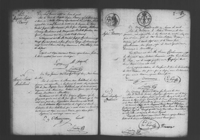 MONTLHERY. Naissances, mariages, décès : registre d'état civil (1822-1826). 