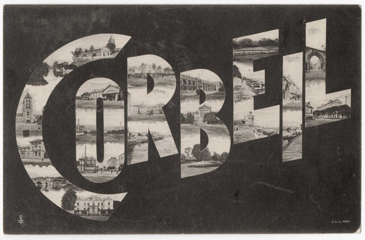 CORBEIL-ESSONNES. - Corbeil. Vues diverses, CLC, 1913, 4 mots, 5 c, ad. 