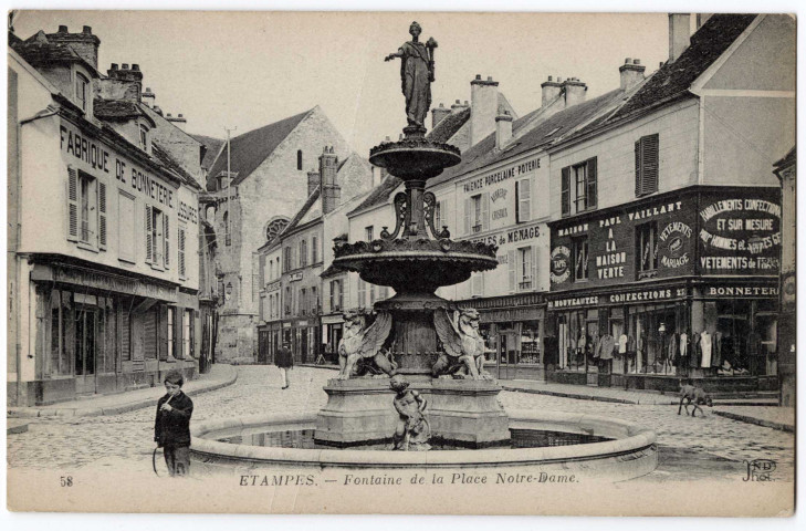 ETAMPES. - Fontaine de la place Notre-Dame [Editeur ND]. 