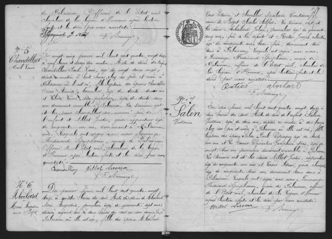 PALAISEAU.- Décès : registre d'état civil (1893-1903). 