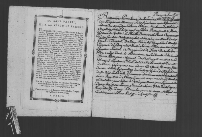VILLIERS-LE-BACLE. Paroisse Notre-Dame : Baptêmes, mariages, sépultures : registre paroissial (1779-1792). 