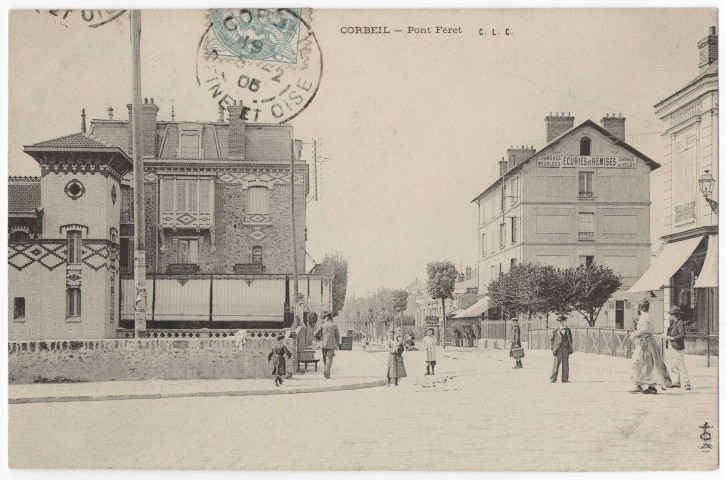 CORBEIL-ESSONNES. - Pont Féret, CLC, 1905, 5 c, ad. 
