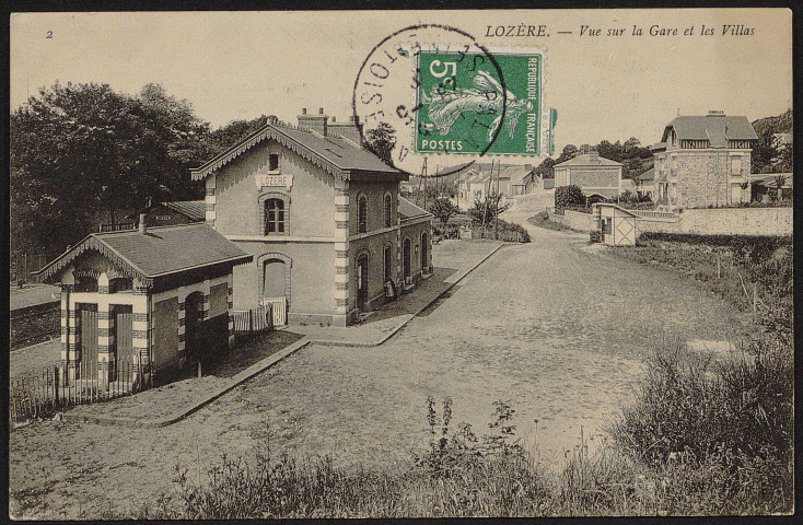 Palaiseau.- Lozère : Vue sur la gare et les villas [1907-1920]. 