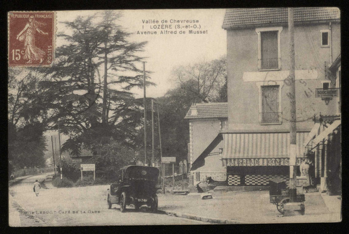 PALAISEAU. - Lozère.- Avenue Alfred de Musset. Editeur Leduc, 1916, 1 timbre à 10 centimes. 
