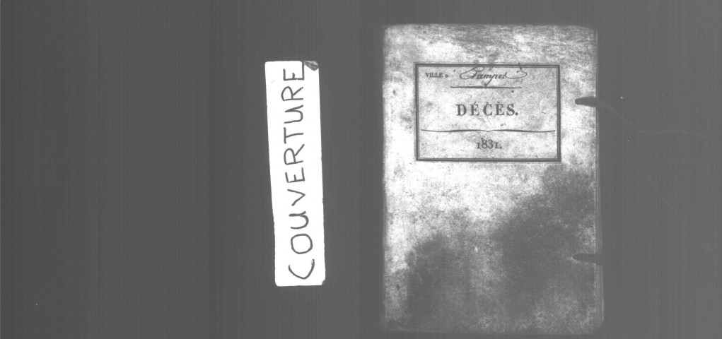 ETAMPES. Décès : registre d'état civil (1831). 