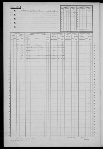 BAULNE. - Matrice des propriétés non bâties : folios 493 à 692 [cadastre rénové en 1940]. 