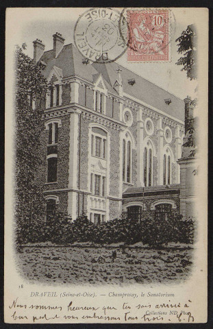 Draveil.- Champrosay. Le sanatorium (septembre 1903). 