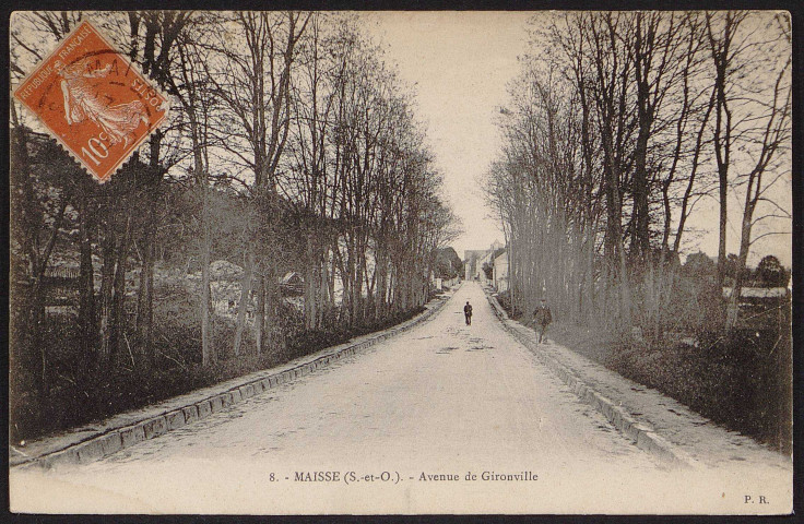 MAISSE.- Avenue de Gironville (25 octobre 1907).