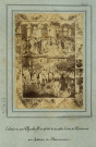 MARCOUSSIS.- Entrée du roi Charles VI (le Dauphin le Duc de Guienne) au château de Marcoussis, 1876, N et B. Dim. 12 x 15 cm. [reproduction d'une enluminure]. 