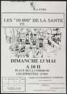 EVRY. - Sport : les 10 000 mètres de la santé, Place de la commune, 13 mai 1990. 