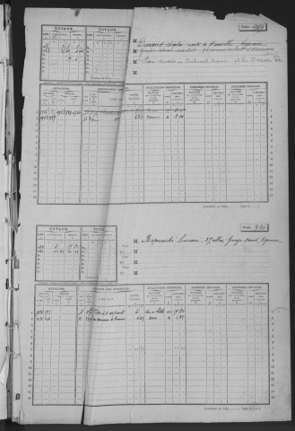 VIGNEUX-SUR-SEINE. - Matrice des propriétés non bâties : folios 989 à 2188 [cadastre rénové en 1958]. 