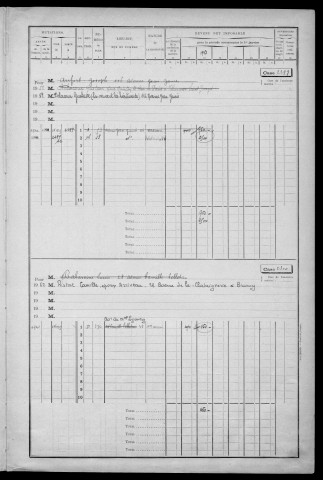 MONTGERON. - Matrice des propriétés bâties : cases 2295 à 2894 [cadastre rénové en 1971]. 