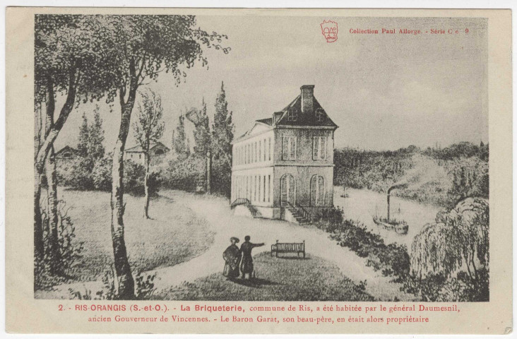 RIS-ORANGIS. - La Briqueterie, château (d'après gravure); Editeur Seine-et-Oise artistique, collection Paul Allorge, 