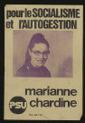 Essonne [Département]. - Affiche électorale. Liste pour le socialisme et l'autogestion avec le parti socialisme unifié : Marianne CHARDINE (1973). 