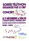 VARENNES-JARCY. - Soirée Téléthon organisée par le CMP, concert La Clef des Champs, le 5 décembre à 20h 30 à l'église Saint-Sulpice de VARENNES-JARCY. 
