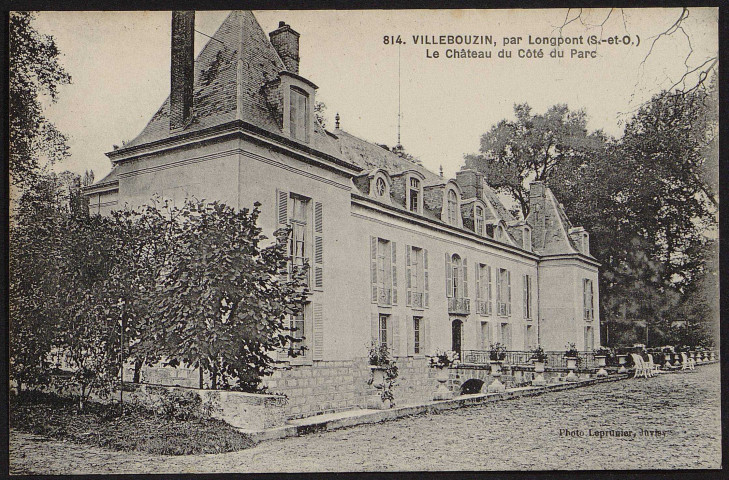 LONGPONT-SUR-ORGE. - Villebouzin, le château du côté du parc [1920-1930].
