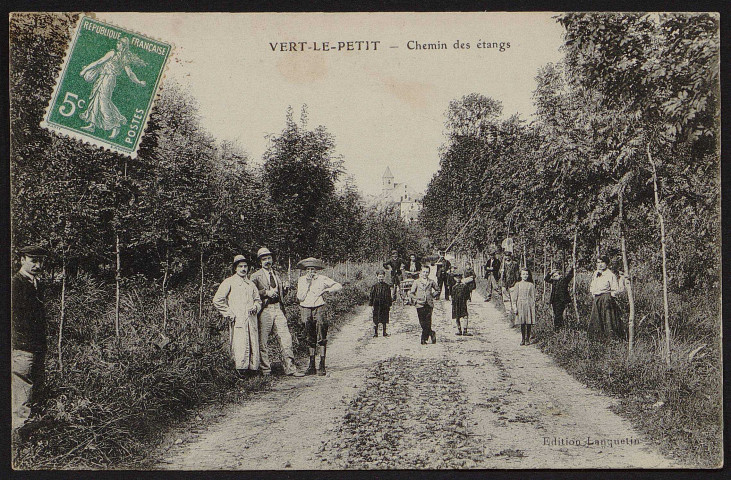 VERT-LE-PETIT.- Chemin des étangs [1907-1920].