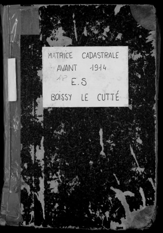 BOISSY-LE-CUTTE. - Tableau indicatif [cadastre rénové en 1939]. 