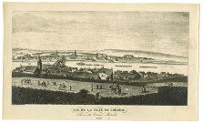 CORBEIL. - Vue de CORBEIL depuis SAINT-PIERRE-DU-PERRAY, [s. d.], N et B. Dim. 13 x 21,5 (copie). 