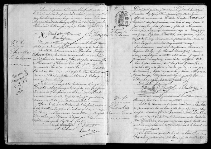 ETAMPES. Naissances : registre d'état civil (1877). 