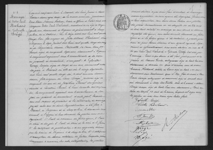 DRAVEIL.- Naissances, mariages, décès : registre d'état civil. 