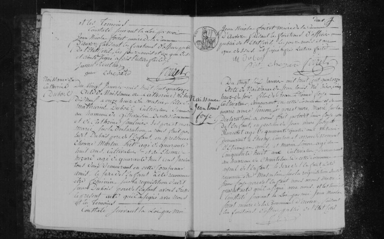 AUVERS-SAINT-GEORGES. Naissances, mariages, décès : registre d'état civil (1814-1825). 