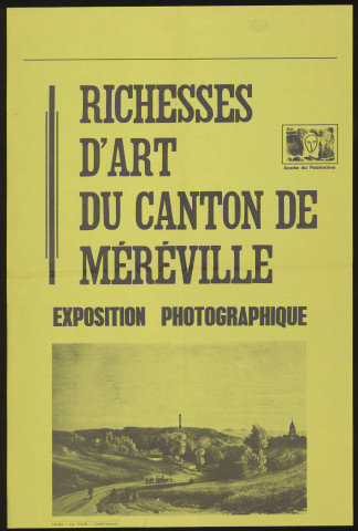 MEREVILLE. - Exposition photographique : richesses d'art du canton de Méréville (1974). 