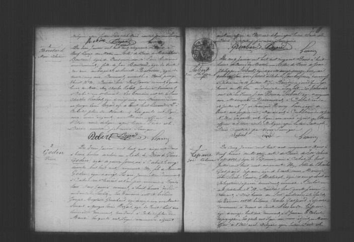 CORBEIL. Décès : registre d'état civil (1852). 