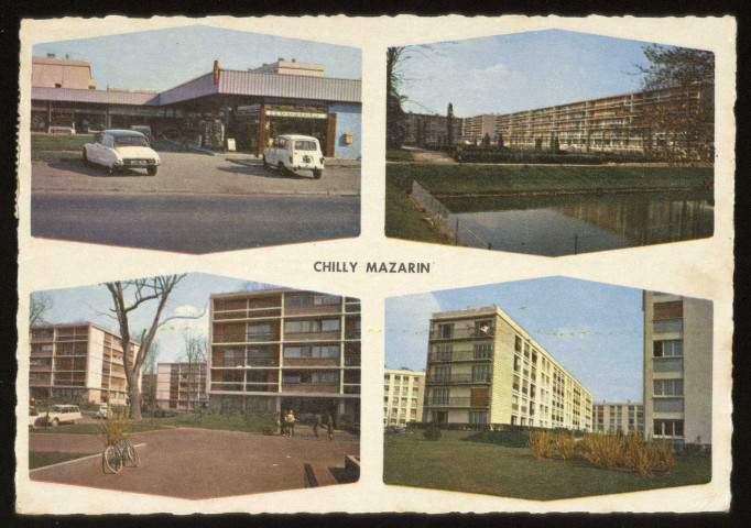 CHILLY-MAZARIN. - Divers aspects de la ville. Edition Raymon, 1968, 1 timbre à 25 centimes, couleur. 