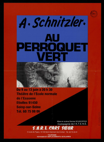 ETIOLLES.- Représentation théâtrale : au Perroquet vert, Théâtre de l'Ecole Normale de l'Essonne, [9 juin-13 juin 1980]. 