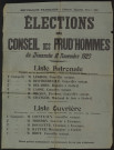 CORBEIL-ESSONNES. - Elections au Conseil des Prud'hommes. Listes patronale et ouvrière, présentées par les Chambres syndicales et l'Union des patentés du Canton de Corbeil, 18 novembre 1923. 