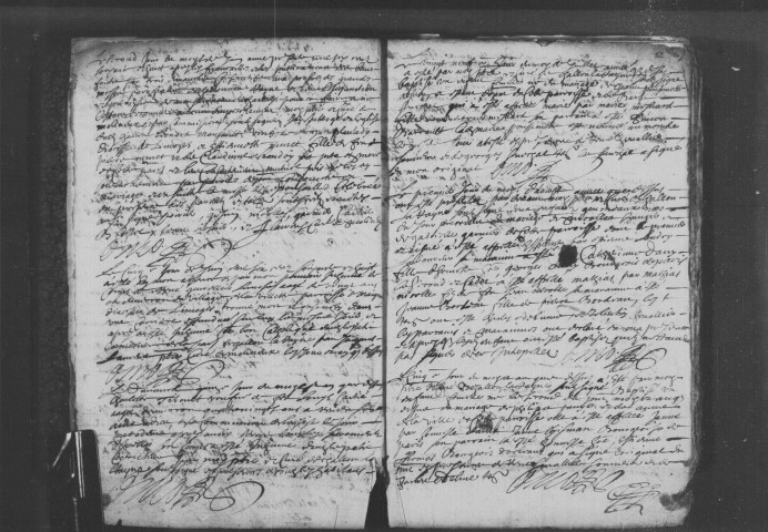 CHALOU-MOULINEUX. Paroisse Saint-Aignan de Chalou-la-Reine : Baptêmes, mariages, sépultures : registre paroissial (1668-1750). [Lacunes : B.M.S. (1671-1695). Nota bene : 1730 après 1731]. 