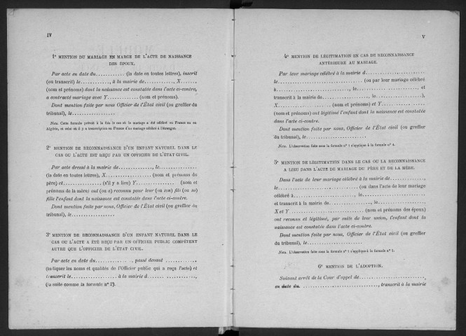 MONTLHERY. - Naissances, mariages, décès : registre d'état civil.