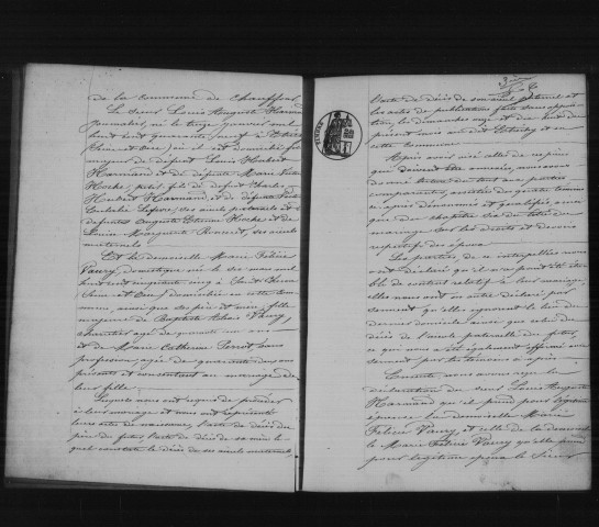 CHAUFFOUR-LES-ETRECHY. Naissances, mariages, décès : registre d'état civil (1876-1890). 