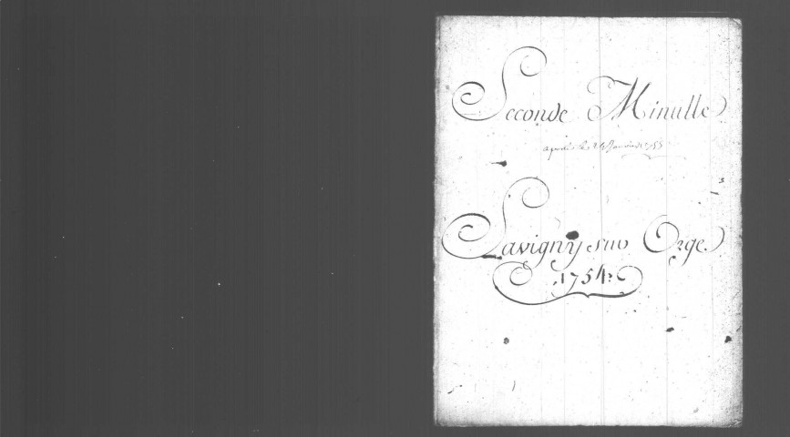 SAVIGNY-SUR-ORGE. Paroisse Saint-Martin : Baptêmes, mariages, sépultures : registre paroissial (1754-1762). 