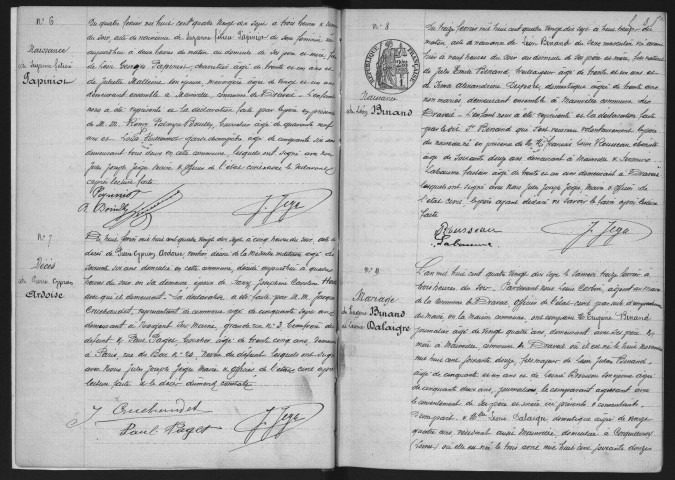 DRAVEIL.- Naissances, mariages, décès : registre d'état civil (1897-1900). 