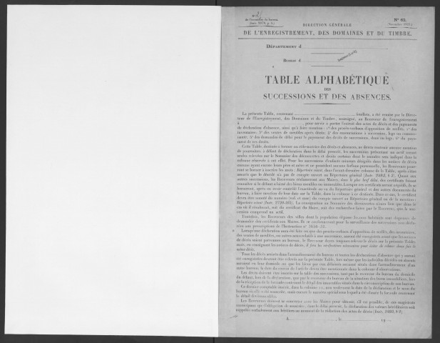 LONGJUMEAU - Bureau de l'enregistrement. - Table des successions, vol. n°25 (1929 - 1936). 