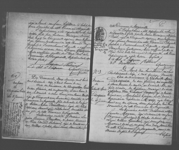 ANGERVILLE. Naissances : registre d'état civil (1876-1882). 