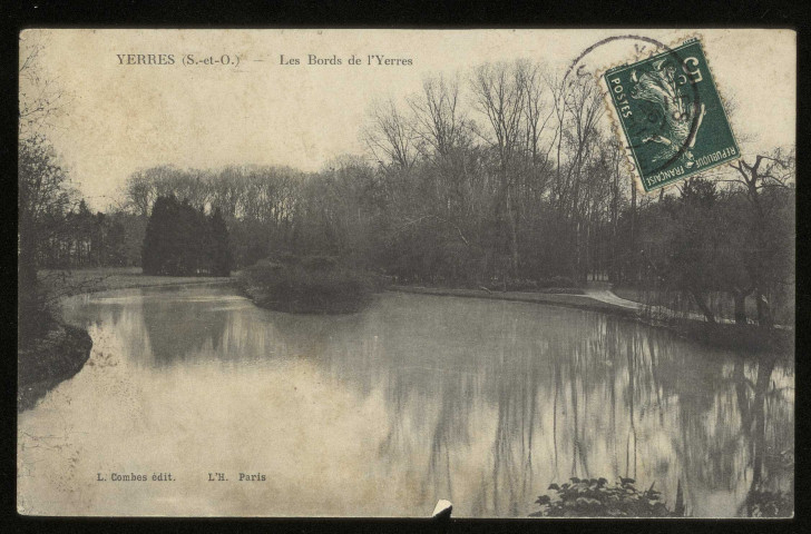 YERRES. - Les bords de l'Yerres. Editeur Combes, 1 timbre à 5 centimes. 