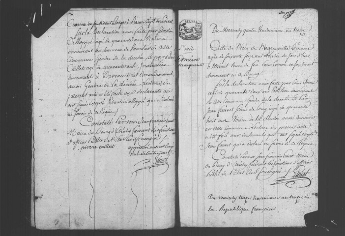 ETRECHY. Naissances, mariages, décès : registre d'état civil (an XIII-1813). 