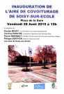 SOISY-SUR-ECOLE. - Inauguration de l'aire de covoiturage de SOISY-SUR-ECOLE, place de la Gare, vendredi 28 août 2015 à 19h 00. 