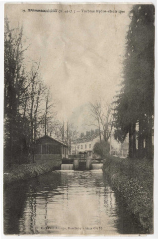 VERT-LE-PETIT. - Poudrerie militaire du Bouchet, turbine hydro-électrique sur la Juine [Editeur Paul Allorge, 1907]. 