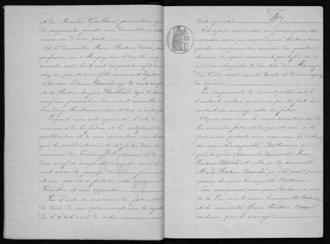 VIDELLES. Naissances, mariages, décès : registre d'état civil (1876-1882). 
