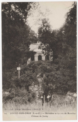 JUVISY-SUR-ORGE. - Belvédère et grotte de rocailles. Château de Juvisy. Paul Allorge. 