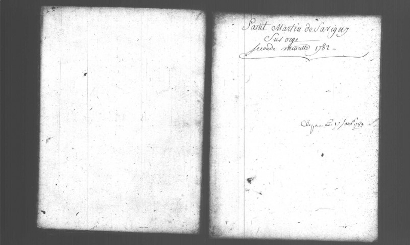 SAVIGNY-SUR-ORGE. Paroisse Saint-Martin : Baptêmes, mariages, sépultures : registre paroissial (1782-1792). 