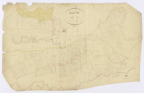 BAULNE. - Section A - Eglise (l'), ech. 1/2500, coul., aquarelle, papier, 65x102 (1817). 