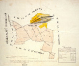 VAUCELAS, annexe d'ETRECHY. - Plans d'intendance. Plan dressé par COTHERET, 1/200 perches, 65 x 55 cm. 