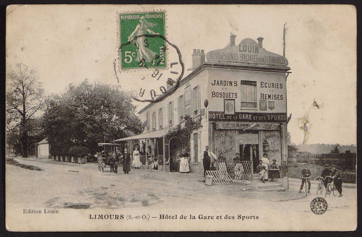 LIMOURS.- Hôtel de la gare et des sports (16 septembre 1912). 